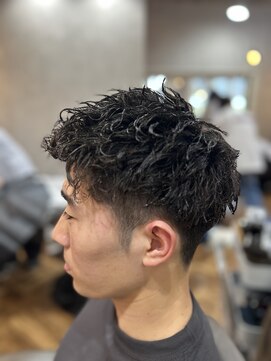 アンカー(ANCHOR) MEN’S/リバースセンターパート/ニュアンスパーマ/印西市