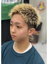 《ブロンド》抜きっぱなしならではのエッジの効いたスタイル＊/メンズカラー/メンズハイトーン