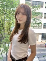 アンセンス バイ モードケイズ(ANSENS by Mode K's)&nbsp;大人の透け感　ロングレイヤースタイル