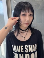 ニューヨークニューヨーク 三宮駅前店(NYNY) 黒髪ウルフカット×顔まわりレイヤー