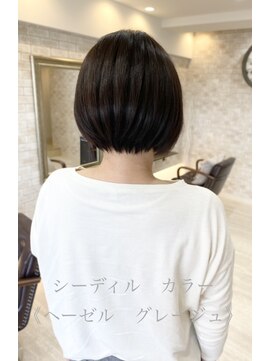 ヴィアスヘアー(vias hair) ヘーゼルグレージュ×ショートボブ