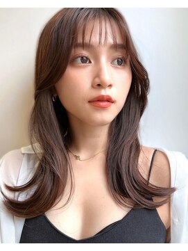 リリッシュ バイ セレスト(Relish by Celeste) 韓国風レイヤー×シースルーバング秋カラー