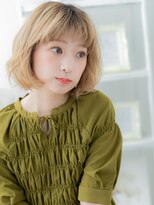 モッズヘア 上尾西口店(mod's hair) 外国人風ハイトーンカラーゆるふわ小顔ボブa上尾10代20代30代