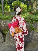 浴衣の着付け+ヘアセット