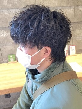 ニアウ 太田店(Niau) ツイストスパイラルパーママッシュメンズパーマ波巻きパーマ