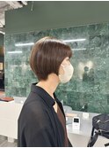 明るめベージュ×ショートカット!