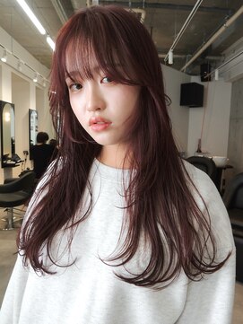 シティ(sity.) 顔周りレイヤー　透明感カラー　レッドカラー　ブリーチなし