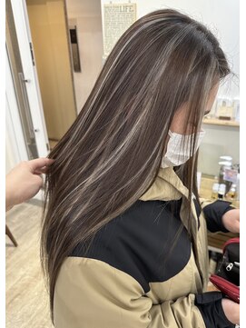 エトラ 渋谷店(etora) 小顔 ネビージュ　グレージュハイライトカラー◎