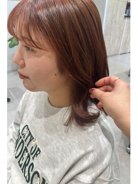 ヘアーアンドスパ メル(hair&spa m.e.l by origami) ブリーチなし/オレンジベージュ