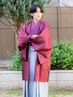 【メンズ和装】七五三パパ・観光に♪　小紋+袴レンタル＋着付け＋小物