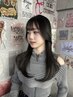 【韓国風うる艶髪◎】顔まわりレイヤーカット+韓国発*水トリートメント