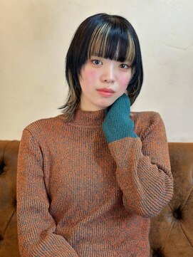 ベレッタ 松井山手店(veretta.) ポイントハイライトカラー/ウルフカット