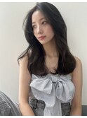 10代20代30代大人可愛い韓国風ブルーブラックヨシンモリヘア