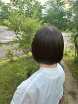 ナンバーエイト(number eight)&nbsp;大人可愛い小顔丸みショートボブ×艶カラー黒髪暗髪20代30代40代