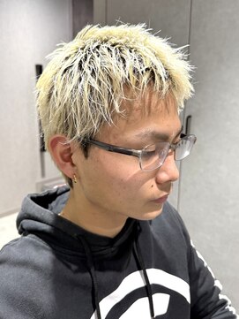 テクト バイアッシュ 吉祥寺店(Tect by Ash) ザクザクダウンバングショートホワイトベージュ