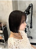 レディースカットタッセルボブ縮毛矯正コスメストレート調布