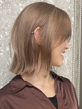 サンクマーケット 渋谷(cinq MARKET) 渋谷タッセルボブミルクティーベージュヘーゼルベージュカラー