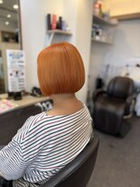 アンサ 長岡天神店(ANSA) ぷつっと可愛い*オレンジカラー×タッセルボブ