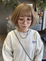 ヘリム(HELIM)&nbsp;丸みショートボブ × シアーベージュ