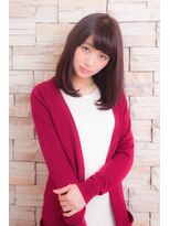 美容室 アモール(amor) ドライだけで鎖骨でおさまる　Aラインのシルエット