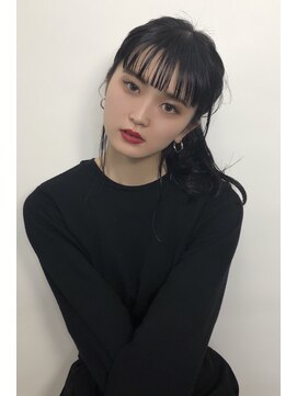 ノク(nok) ライン感があるオン眉カット_ミニウルフチェリーブラウン