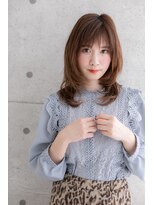 ヘアアンドビューティー ミック(Hair & Beauty miq) 外国人風オレンジブラウン♪おフェロ顔セミディa