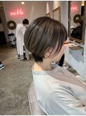 耳掛けハイライトショート『倉敷美容室』『ナブラ』