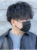 メンズマッシュパーマ波巻スパイラルパーマニュアンスパーマ
