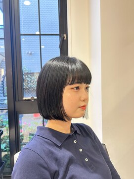 ヘアサロン ガリカ 表参道(hair salon Gallica) 【miko】黒髮ぷつっとボブ/内巻きボブ/地毛風カラー/艶感暗髪