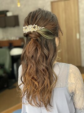 スナリー(Snaly) ハーフアップ/イヤリングアレンジ/イヤリングカラー/インナー