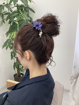 ラシル バイ レストプラス(racil by rest plus) 着物に合う◎ルーズな高めお団子スタイル