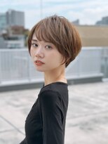 アンド ストーリーズ(&STORIES)&nbsp;前髪あり耳掛け丸みくびれショートボブ20代30代40代50代(蘭)