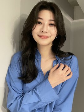 トイ(TOI) ロングレイヤーカット/グレージュ/暗髪