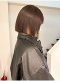 大平/切りっぱなしボブ暗髪ストレート前髪顔まわり吉祥寺縮毛