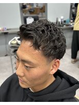 アイコン ブルー メンズ(I-CON #blue MEN'S)&nbsp;ショートラルフカール×テーパーフェード【池袋フェード】