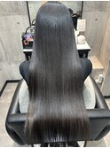 ロングヘアーダークグレージュ髪質改善赤坂見附