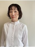 顔まわりレイヤーパーマ