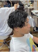 ツイストスパイラル×七三分けスタイル
