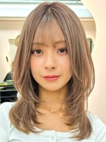 ヘアサロンラルガ 下曽根店(Hair salon Raruga)&nbsp;ハイライトカラーミルクティーベージュレイヤーカット