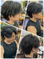 クリア 美容室&nbsp;色気のあるミディアムショート☆センターパート