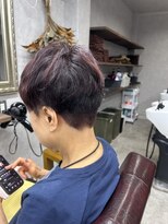 リアン(Lien) 刈り上げショートに白髪ぼかしハイライトでピンクブラウン