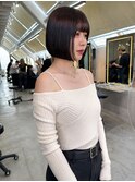 ショートボブ/シースルー/顔周り/30代40代50代/渋谷
