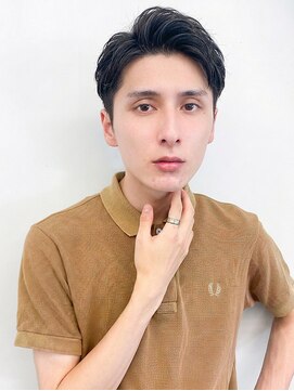 ヨシザワインク プレミアム 横浜 桜木町店(YOSHIZAWA Inc. PREMIUM) ツーブロックアップバングハンサムショートカットメンズカット