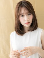 カバーヘア ブリス 戸田公園西口店(COVER HAIR bliss)&nbsp;シアーバングブリーチなし前下がりミディアムレイヤー20代30代W