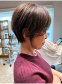 顔まわりで魅せる♪美フォルムひし形ショート/大人の余裕感！