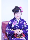 卒業 アップ&着付け