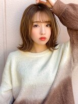 アグ ヘアー マリー 運動公園前店(Agu hair marry) 《Agu hair》シースルーバング色っぽ外ハネミディ