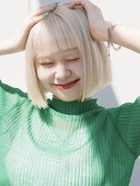 ピークアブー 原宿ハラカド(PEEK-A-BOO) 外国人人形風ホワイトブロンドボブ!!!