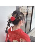 金箔×水引×ポニーテール
