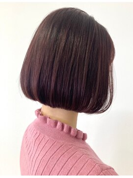 ルートエイチ 市川(Root H) グレージュカラーボブウルフ黒髪ココアベージュ【市川】